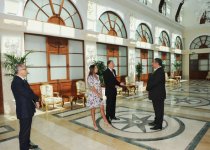 Prezident İlham Əliyev və xanımı Səadət sarayının əsaslı təmirdən sonra açılışında iştirak ediblər (FOTO)