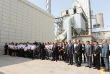 İlham Əliyev Bakıda yeni sement zavodunun açılışında iştirak edib (FOTO)