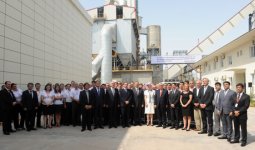 İlham Əliyev Bakıda yeni sement zavodunun açılışında iştirak edib (FOTO)