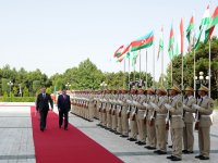 Tacikistan Prezidentinin rəsmi qarşılanma mərasimi keçirilib (FOTO)