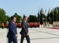 Tacikistan Prezidentinin rəsmi qarşılanma mərasimi keçirilib (FOTO)