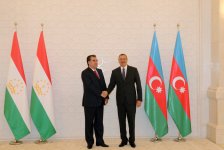 Tacikistan Prezidentinin rəsmi qarşılanma mərasimi keçirilib (FOTO)