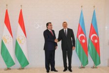 Tacikistan Prezidentinin rəsmi qarşılanma mərasimi keçirilib (FOTO)