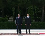 Tacikistan Prezidentinin rəsmi qarşılanma mərasimi keçirilib (FOTO)