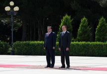 Tacikistan Prezidentinin rəsmi qarşılanma mərasimi keçirilib (FOTO)