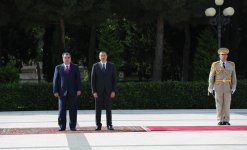 Tacikistan Prezidentinin rəsmi qarşılanma mərasimi keçirilib (FOTO)
