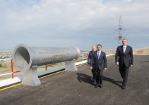 Prezident İlham Əliyev Hacıqabulda Şirvan-Muğan qrup su kəmərinin təməlqoyma mərasimində iştirak edib (FOTO)
