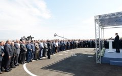 Prezident İlham Əliyev Hacıqabulda Şirvan-Muğan qrup su kəmərinin təməlqoyma mərasimində iştirak edib (FOTO)