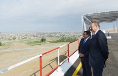 Prezident İlham Əliyev Hacıqabulda Şirvan-Muğan qrup su kəmərinin təməlqoyma mərasimində iştirak edib (FOTO)
