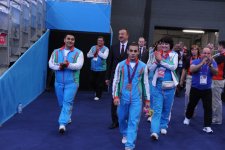 Azərbaycan Prezidenti və xanımı London olimpiadasında ağır atletika üzrə yarışda mübarizə aparan idmançımızın çıxışına baxıblar (FOTO)
