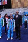 Azərbaycan Prezidenti və xanımı London olimpiadasında ağır atletika üzrə yarışda mübarizə aparan idmançımızın çıxışına baxıblar (FOTO)