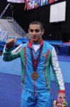 Azərbaycan Prezidenti və xanımı London olimpiadasında ağır atletika üzrə yarışda mübarizə aparan idmançımızın çıxışına baxıblar (FOTO)