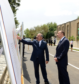 İlham Əliyev Cəlilabad-Hamarqışlaq-Sadatlı kəndlərararası avtomobil yolunun açılışında iştirak edib (FOTO)