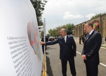 İlham Əliyev Cəlilabad-Hamarqışlaq-Sadatlı kəndlərararası avtomobil yolunun açılışında iştirak edib (FOTO)