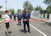 İlham Əliyev Cəlilabad-Hamarqışlaq-Sadatlı kəndlərararası avtomobil yolunun açılışında iştirak edib (FOTO)