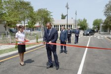 İlham Əliyev Cəlilabad-Hamarqışlaq-Sadatlı kəndlərararası avtomobil yolunun açılışında iştirak edib (FOTO)