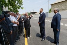 İlham Əliyev Cəlilabad-Hamarqışlaq-Sadatlı kəndlərararası avtomobil yolunun açılışında iştirak edib (FOTO)
