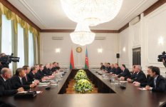 Prezident İlham Əliyev: Azərbaycan və Belarusun münasibətləri çox yüksək səviyyəli dinamikliyi ilə fərqlənir (FOTO)