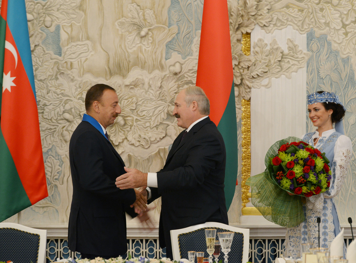 Belarusda Prezident İlham Əliyevin şərəfinə rəsmi ziyafət verilib (FOTO)