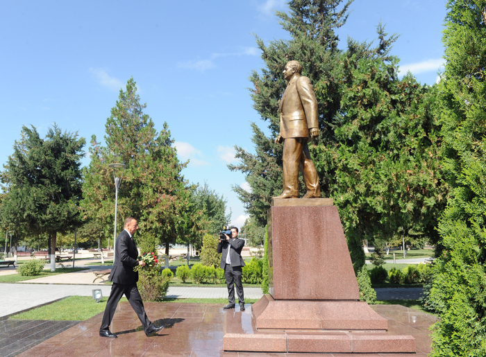 Prezident İlham Əliyevin Qəbələ rayonuna səfəri başlayıb (FOTO)