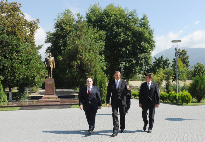Prezident İlham Əliyevin Qəbələ rayonuna səfəri başlayıb (FOTO)