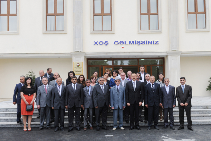 İlham Əliyev Zaqatalada Gözbarax kənd tam orta məktəbinin açılış mərasimində iştirak edib (FOTO)