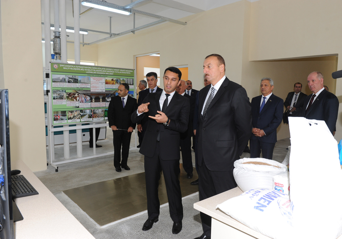 İlham Əliyev Şəkidə taxıl anbarı və dəyirman kompleksinin açılışında iştirak edib (FOTO)