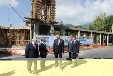 Azərbaycan Prezidenti Qəbələ Konqres Mərkəzində tikinti işlərinin gedişi ilə tanış olub (FOTO)
