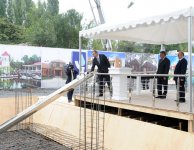 İlham Əliyev Bəhmətli kənd tam orta məktəb binasının təməlqoyma mərasimində iştirak edib (FOTO)