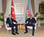 İlham Əliyevin və Rəcəb Tayyib Ərdoğanın təkbətək görüşü olub (FOTO)