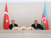 Prezident İlham Əliyev: Azərbaycanın daxili prosedurları tamamlanandan sonra Türkiyə vətəndaşları ölkəmizə vizasız gələ bilərlər (FOTO)