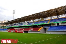 Bakıda 8-ci Kilometr qəsəbəsində tikilən yeni stadiondan görüntülər (FOTO)