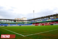 Bakıda 8-ci Kilometr qəsəbəsində tikilən yeni stadiondan görüntülər (FOTO)