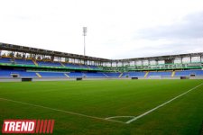 Bakıda 8-ci Kilometr qəsəbəsində tikilən yeni stadiondan görüntülər (FOTO)