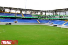 Bakıda 8-ci Kilometr qəsəbəsində tikilən yeni stadiondan görüntülər (FOTO)