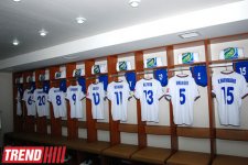 Bakıda 8-ci Kilometr qəsəbəsində tikilən yeni stadiondan görüntülər (FOTO)
