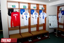 Bakıda 8-ci Kilometr qəsəbəsində tikilən yeni stadiondan görüntülər (FOTO)