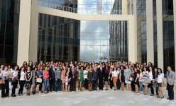 Azərbaycan Prezidenti və xanımı Moskva Dövlət Universitetinin Bakı filialının yeni tədris kompleksinin açılışında iştirak ediblər (FOTO)
