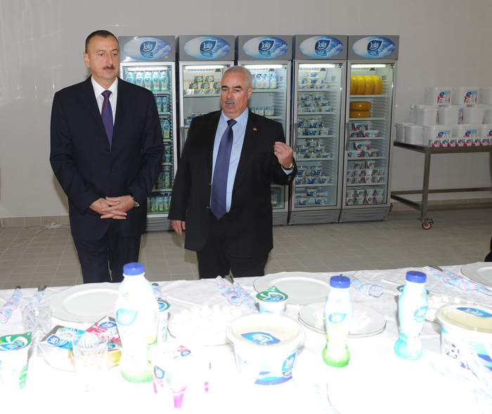 Prezident İlham Əliyev Tərtərdə süd emalı zavodunun açılışında iştirak edib (FOTO)