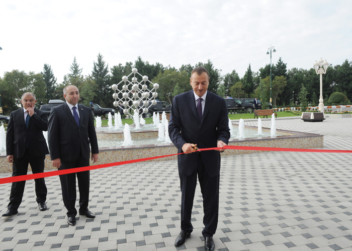 Azərbaycan Prezidenti Tərtərdə Gənclər Mərkəzinin açılışında iştirak edib (FOTO)