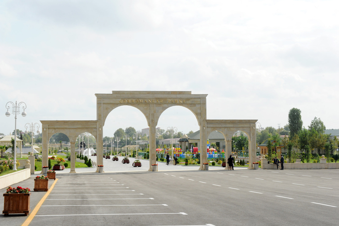 Azərbaycan Prezidenti Bərdədə Qəhrəmanlar parkının açılışında iştirak edib (FOTO)
