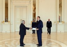Azərbaycan Prezidenti Misir, Litva və İranın səfirlərinin etimadnaməsini qəbul edib (FOTO)