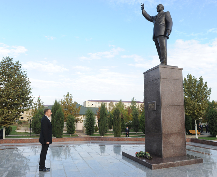 Prezident İlham Əliyev  Beyləqan rayonuna səfərə gəlib (FOTO)