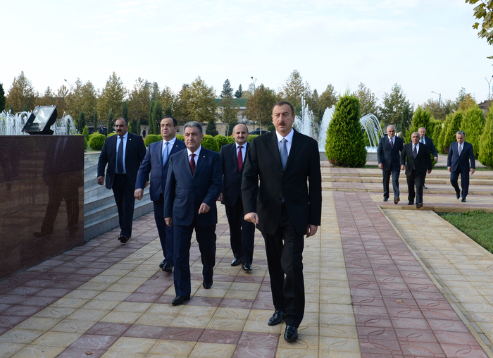 Prezident İlham Əliyev  Beyləqan rayonuna səfərə gəlib (FOTO)
