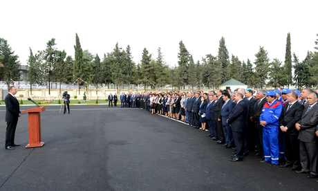 İlham Əliyev İmişli şəhər su anbarları kompleksinin istifadəyə verilməsi mərasimində iştirak edib (FOTO)