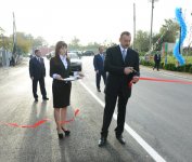 İlham Əliyev Beyləqan-Kəbirli-Baharabad avtomobil yolunun açılışında iştirak edib (FOTO) (ƏLAVƏ OLUNUB)