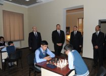 İlham Əliyev Saatlıda Şahmat Məktəbinin açılışında iştirak edib (FOTO)