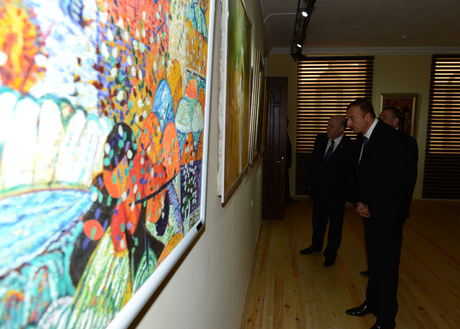İlham Əliyev Saatlıda Tarix-Diyarşünaslıq Muzeyi və Rəsm Qalereyasının yeni binasının açılışında iştirak edib (FOTO)