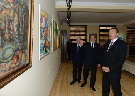İlham Əliyev Saatlıda Tarix-Diyarşünaslıq Muzeyi və Rəsm Qalereyasının yeni binasının açılışında iştirak edib (FOTO)