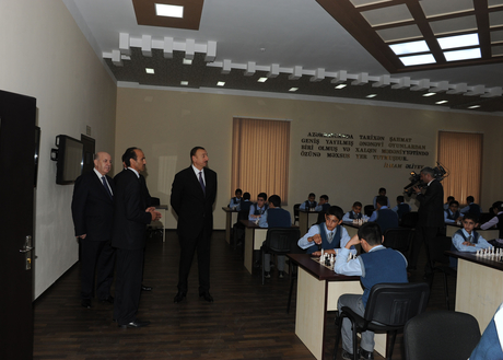 İlham Əliyev Saatlıda Şahmat Məktəbinin açılışında iştirak edib (FOTO)